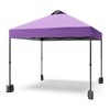 10x10 Pop Up Canopy Tent, Instant Portable Shelter with Wheeled Bag and Silver Coated Top, Adjustable Heights Gazebo with Sidewall, Outdoor Sun Shade - 4 of 4