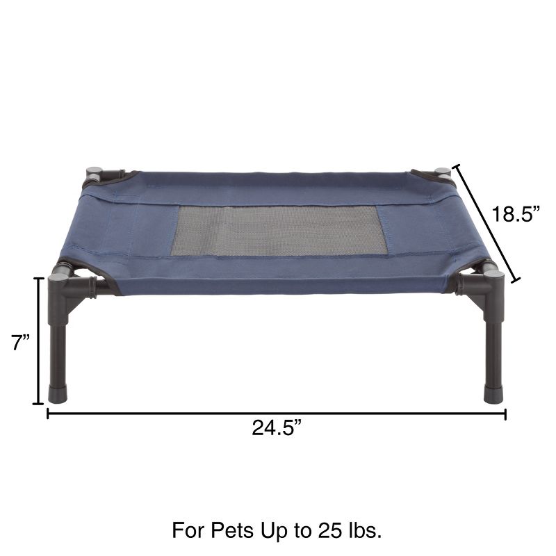 Pet Adobe Portable Raised Cot Style Pet Bed - Navy Blue, 2 of 8