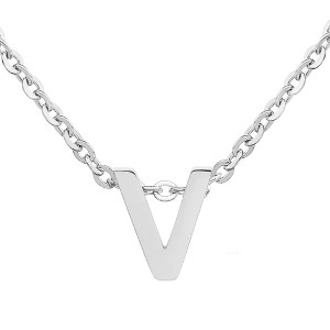ELYA Women's Polished Initial Stainless Steel Necklace - ELYA - 1 of 4