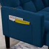NicBex 75.5" Velvet Futon Sofa Bed,Convertible Couch with Adjustable Backrest,Side Pockets,USB Port,Sleeper Couch for Living Room Apartment - 4 of 4