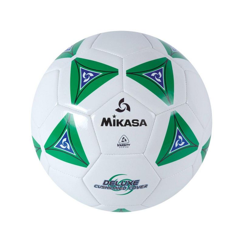 Mikasa Size 5 Deluxe Cushioned Soccer Ball, Ages 12 and Up, 27 Inch Diameter, White/Black, 2 of 3