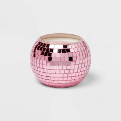 Disco Ball Pink Champagne Flame Candle 4.8oz - Room Essentials™