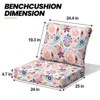 Crestlive Products 24in Outdoor Cushions Water Resistant Patio Furniture Cushions with Removable Cover Deep Seat and Back Cushion for Chair Sofa Couch - 3 of 4