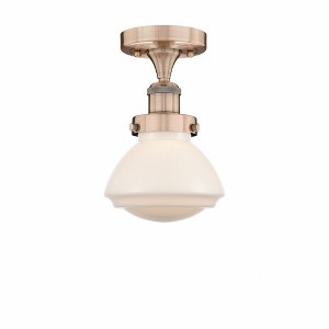 Olean - 1 Light Semi-Flush Mount In Art Deco Style-8.25 Inches Tall and 6.5 Inches Wide - 1 of 1