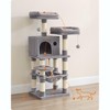 FEANDREA Cat Tree, Cat Tower for Indoor Cats, 56.3-Inch Cat Condo with Scratching Posts, Hammock, Plush Perch - 3 of 4