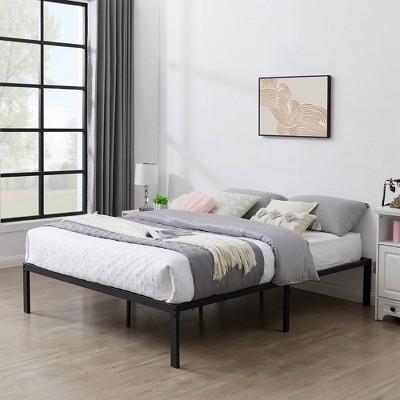 VECELO Bed Frames, Heavy Duty Metal Platform with Steel Slat