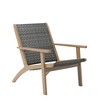 New Classic Furniture,Radius Wood and Wicker Patio Side Chair in Gray (Set of 2) - 2 of 4