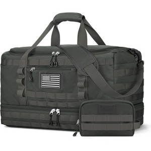 Tactical Duffle Bag for Men & Women, Gym & Travel Carry-On with Toiletry Bag, Shoe Compartment & Wet Pocket - 1 of 4