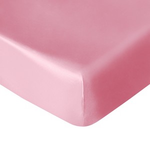 Silk Satin Fitted Crib Sheet, Super Soft Toddler Fitted Sheets for Standard Crib and Toddler Mattresses, 28x52 Inches - NTBAY - 1 of 4