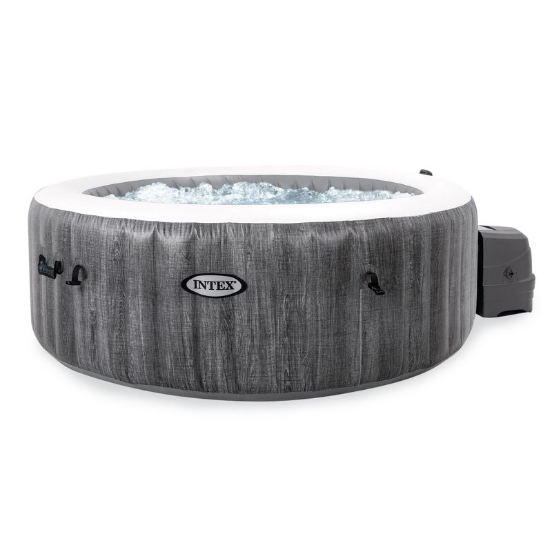 Intex PureSpa Plus 6 Person Portable Inflatable Round Hot Tub Spa with 170 Bubble Jets and Built In Heater Pump, 1 of 9