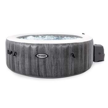Intex PureSpa Plus 6 Person Portable Inflatable Round Hot Tub Spa with 170 Bubble Jets and Built In Heater Pump