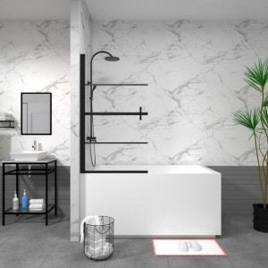 Goodyo Bathtub Privacy Panel with Swing Shower Door - 1 of 4