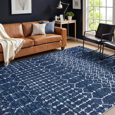 Lahome Moroccan Geometric Area Rug– Washable Non-Slip Low-Pile Carpet for Living Room, Bedroom,Office,Kitchen,Nursery,or Dining Room