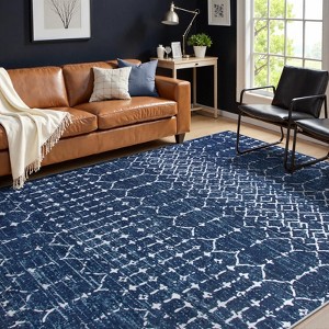 Lahome Moroccan Geometric Area Rug– Washable Non-Slip Low-Pile Carpet for Living Room, Bedroom,Office,Kitchen,Nursery,or Dining Room - 1 of 4
