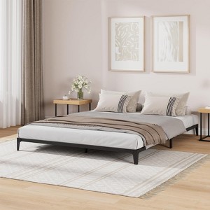 Metal Platform Bed Frame, Noise Free Mattress Foundation with Storage Space, Anti Sliding Heavy Duty Steel Slats, Easy to Assemble - 1 of 4