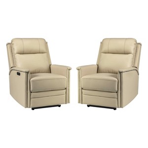 Set of 2 Ottfried Genuine Leather Power Recliner| ART OF LIVING DESIGNS - 1 of 4