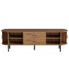 Hommoo TV Console with Storage and Sliding Tambour Door Brown - 4 of 4