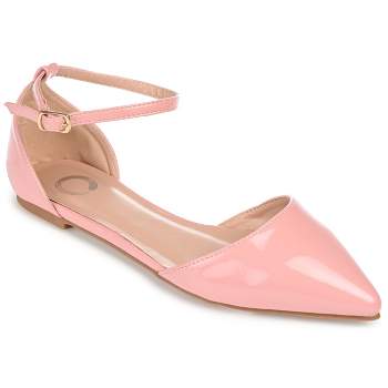 Journee Collection Womens Reba Buckle Pointed Toe Ballet Flats