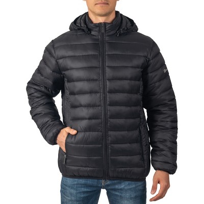 Мужские куртки Alpine Swiss Men’s Lightweight Puffer Jacket with Removable Hood | Milo Winter Coat Packable Water-Resistant Down Alternative Bubble Jacket BLK XL — фото 3