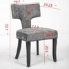 Kumasinova Mid Century Modern Counter Height Bar Stools Set of 2, Farmhouse Upholstered Counter Stools with Copper Nails,Armless Counter Height Stools - 2 of 4