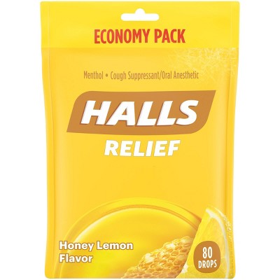 Halls Cough Drops - Honey Lemon - 80ct