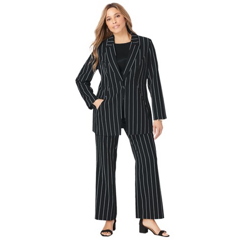 Plus size cheap pinstripe blazer