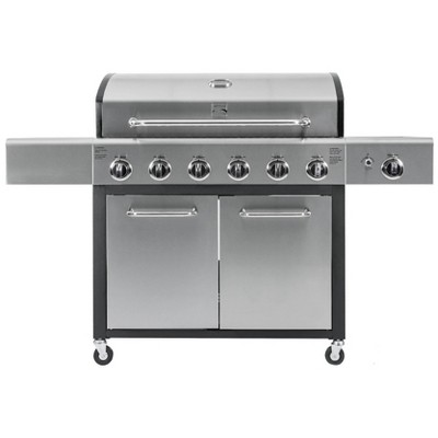 Kenmore 6-Burner XL Grill with Side Propane Gas Burner PG-40611S0L