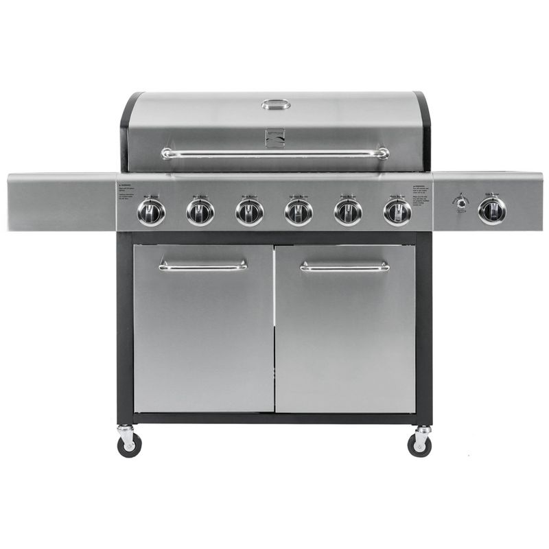 Kenmore 6-Burner XL Grill with Side Propane Gas Burner PG-40611S0L, 1 of 16