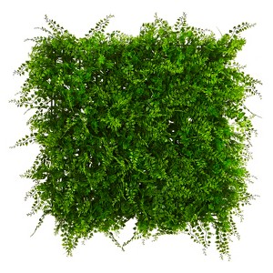 Nearly Natural 20-in x 20-in Lush Mediterranean Artificial Fern Wall Panel UV Resistant (Indoor/Outdoor) - 1 of 2