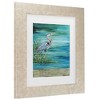 Trademark Fine Art - Jean Plout Great Blue Heron Matted Framed Art - 3 of 4