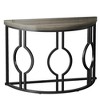 Resenkos Entryway Table, Console Sofa Table,43" Industrial Console Table, Half Moon Shaped Accent Sofa Table,Grey & Black - 2 of 2
