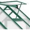 Coucheta 6x7ft Greenhouse Collection - Aluminum-Framed Polycarbonate with Roof Vent & Lockable Door, Heavy Duty for Backyard, Green & Silver - 2 of 3