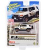 2007 Toyota FJ Cruiser White with Stripes and Roofrack Limited Edition to 4800 pieces 1/64 Diecast Model Car by Johnny Lightning - 3 of 3