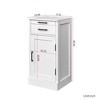 Kitchen Storage Cabinet, Modern Buffet Sideboard w/Drawer and Adjustable Shelf, Barn Door Accent Cabinets for Kitchen, Dining Room, Entryway, White - 2 of 4
