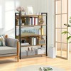 Sevobal Utility Storage Shelves, 4-Tier Storage Rack Wall Mount with Open shelves for Living Room, Kitchen, Bedroom, Brown, 23.6"*11.8"*55.5" - 2 of 4