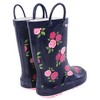 Hudson Baby Girls Rain Boots, Midnight Pink Roses - 3 of 4