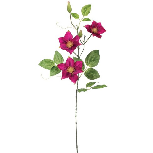 Sullivans Artificial Clematis Spray 25 5 H Red Flowers Target