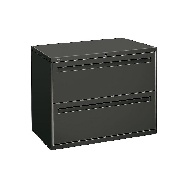 HON Brigade 700 Series 2-Drawer Lateral File Cabinet Locking Charcoal Letter/Legal 36"W (H782.L.S), 1 of 3