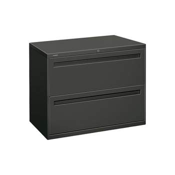 HON Brigade 700 Series 2-Drawer Lateral File Cabinet Locking Charcoal Letter/Legal 36"W (H782.L.S)
