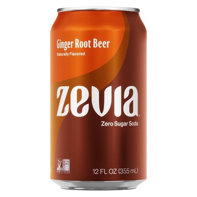 Zevia Ginger Root Beer Zero Calorie Soda - 8pk/12 fl oz Cans_3