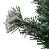 Northlight Pre-Lit Flocked Somerset Spruce Artificial Christmas Wreath - 36" - Clear Lights - 3 of 3