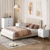 4-Drawer Dresser for Bedroom – Modern White Chest with Gold Metal Legs & Handles - 4 of 4