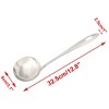 Unique Bargains Kitchen Stainless Steel Long Handle Soup Ladle Silver Tone 12.8 Inch 2 Pcs - 2 of 4