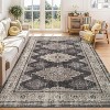 Area Rug Washable Soft Vintage Large Rug Retro Foldable Low Pile Indoor Floor Carpet Farmhouse Non-Slip Throw Rugs Dining Room - 2 of 4