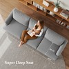 GYIIYUO 89" 3 Seater Sofa Couch with Deep Seats, Upholstered Sofa with Armrests, Comfy Couches for Living Room, Apartment and Office - 4 of 4