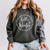 Simply Sage Market Women's Lightweight Garment Dyed Graphic Sweatshirt Hello Winter Circle - 2 of 4