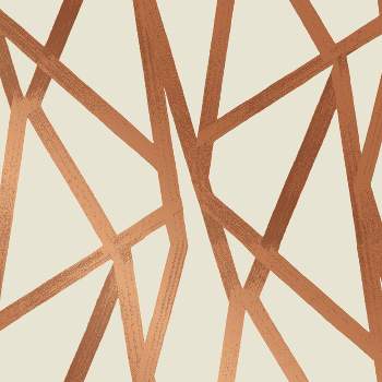 Intersections Self-Adhesive Removable Wallpaper By Genevieve Gorder Bronze