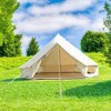 FURNIinspire Camping Tents Canvas Tent Bell Tent, Versatile Yurt Tent For Family Camping, Outdoor Hunting, Party, White, 132.68"*204.72"*107.09" - 4 of 4