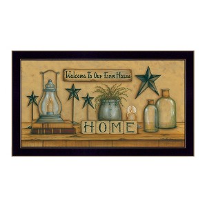 Welcome to Our Farm House By Mary June, Printed Wall Art, Ready To Hang Framed Poster, Black Frame - 1 of 4