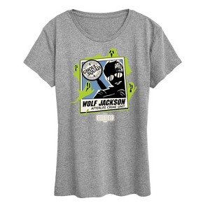 Women's - Beetlejuice - Beetlejuice Wolf Jackson Ghoul Squad Afterlife Crime Unit Short Sleeve Graphic T-Shirt - 1 of 4